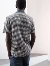 Pure Supima Cotton Geometric Polo Shirt - Honesty Sales